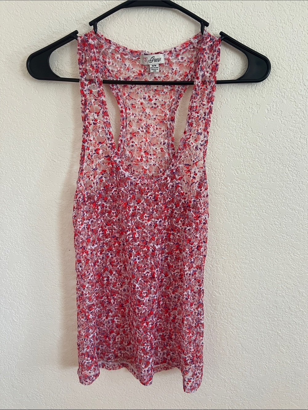 Guess Y2K Textured Lace Racerback - Picture 1 of 3